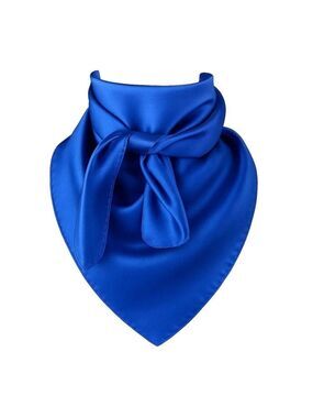 Blue Wild Rage Large Scarf 23x23 Inches Silk Feel Polyester Western Accessory Co